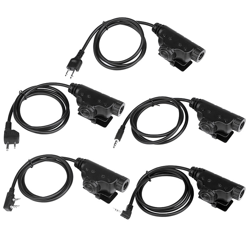 Tactical U94 V2 PTT Tactical Headphone Adapter with Various Plugs