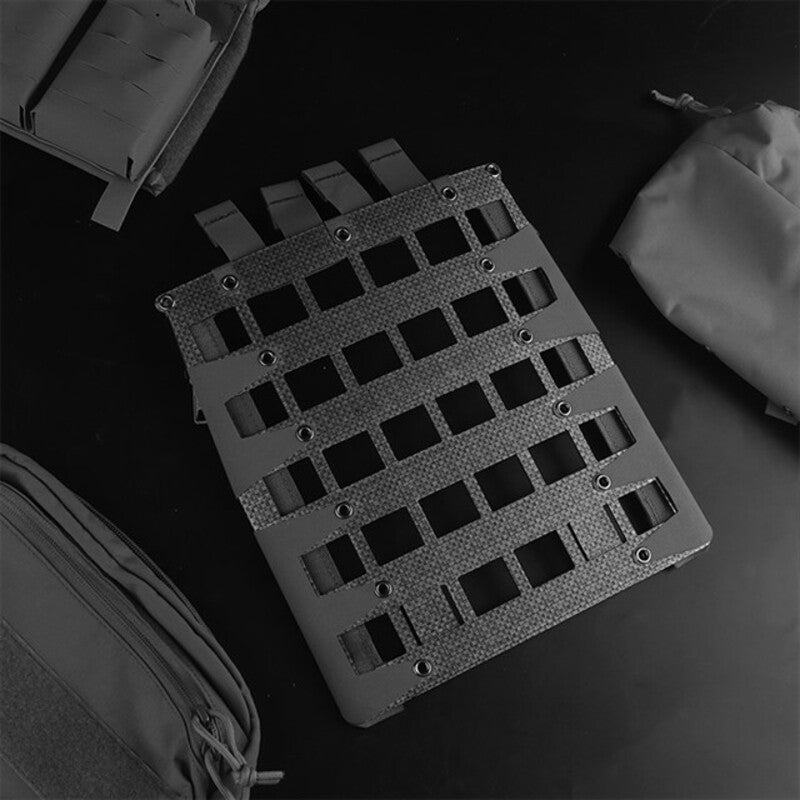 Tactical Vest - Molle Zipper Back Panel, for Paintball, Airsoft, Outdoor Hunting. Plate Carrier Expansion Equipment.