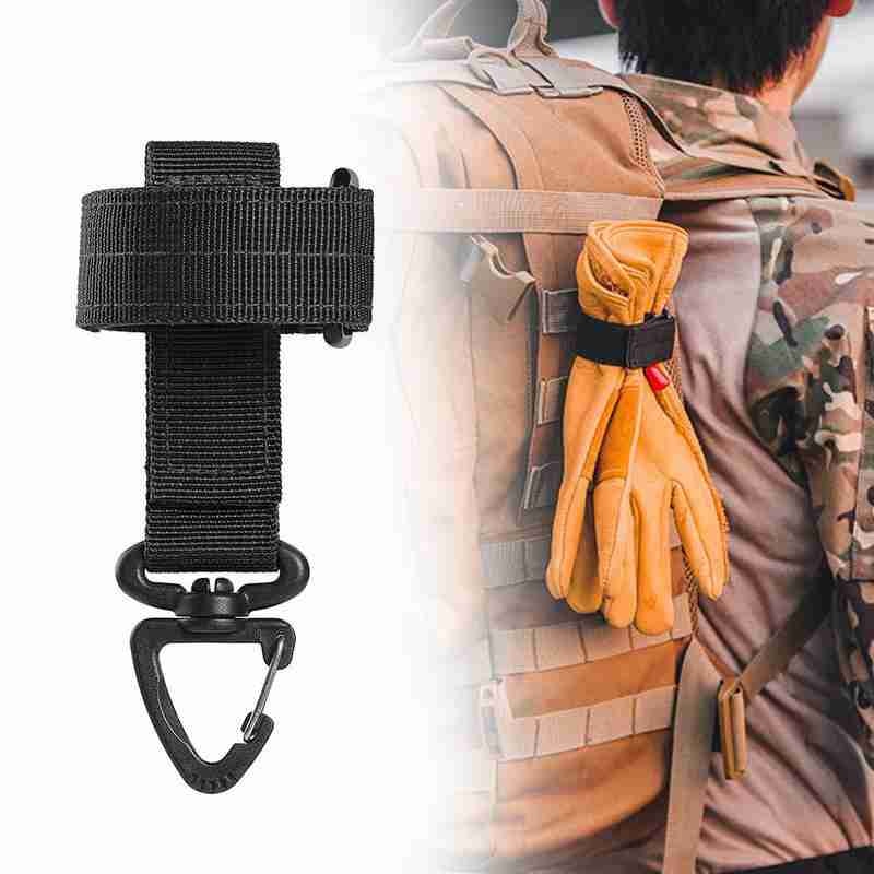 Multi-purpose Glove Hook Military Fan Outdoor Tactical Buckle Adjust Camping Glove Hanging Buckle