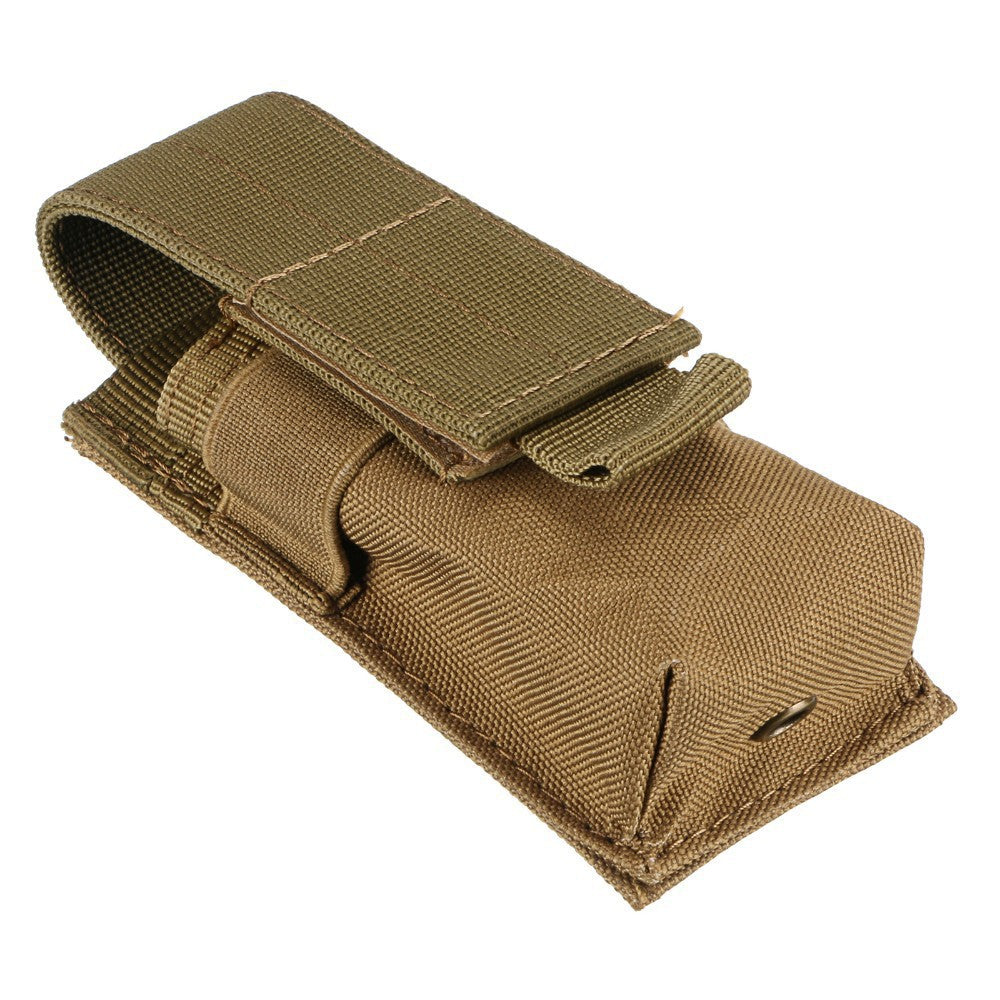 Outdoor Military Fan Flashlight Bag Small Single Tool Bag M5 Tactical Flashlight Bag Molle Accessory Bag Waist Bag