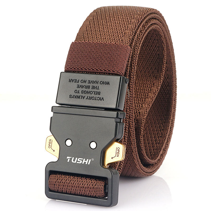 3.5 Elastic Men's Panty Belt Commuter Training Quick Release Tactical Buckle Belt Belt