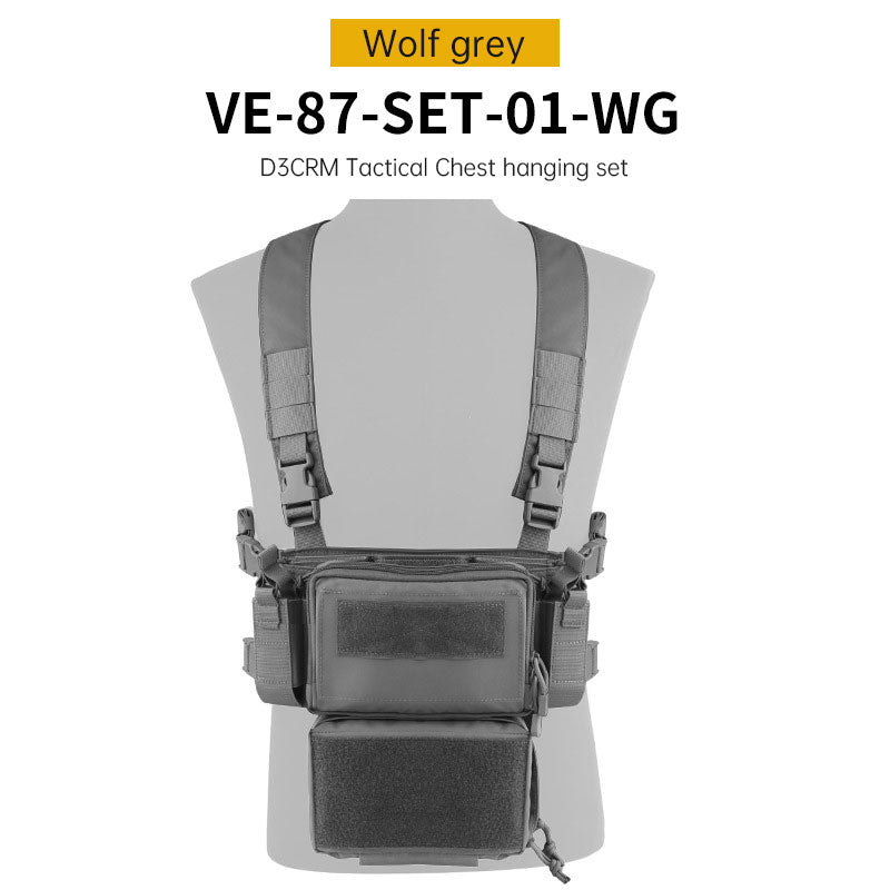 Multifunctional Scalable Tactical Protection Multi-size Storage Bag D3CRM Tactical Chest Mount Set