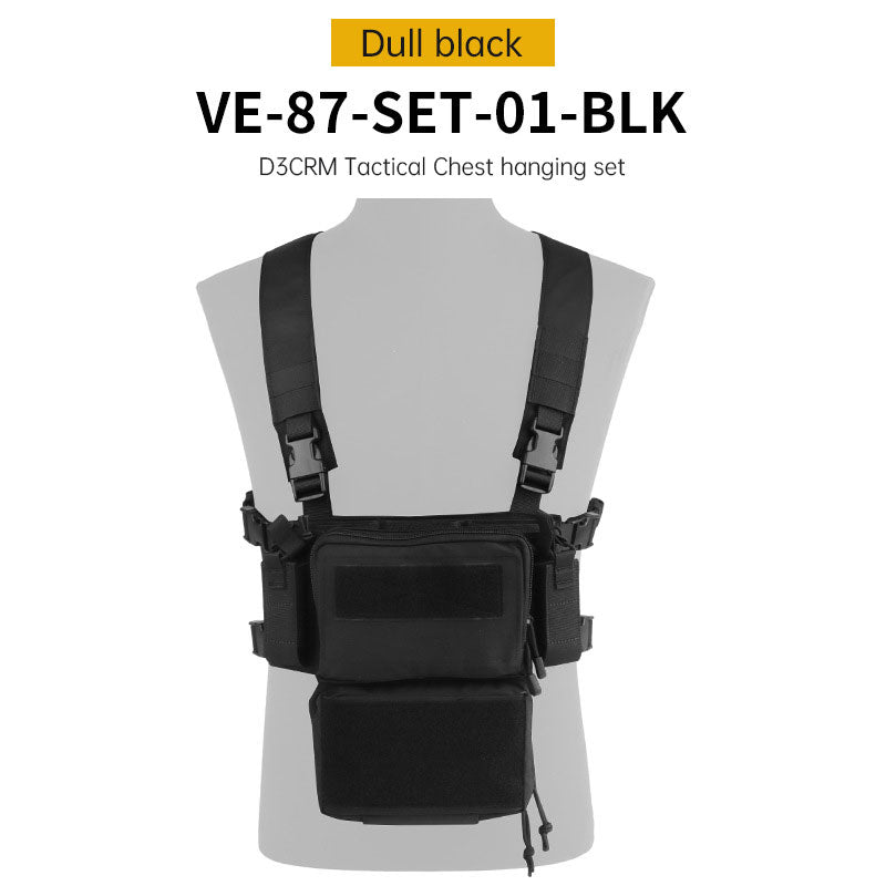 Multifunctional Scalable Tactical Protection Multi-size Storage Bag D3CRM Tactical Chest Mount Set