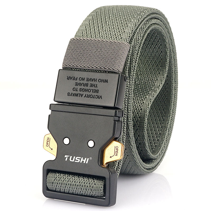 3.5 Elastic Men's Panty Belt Commuter Training Quick Release Tactical Buckle Belt Belt