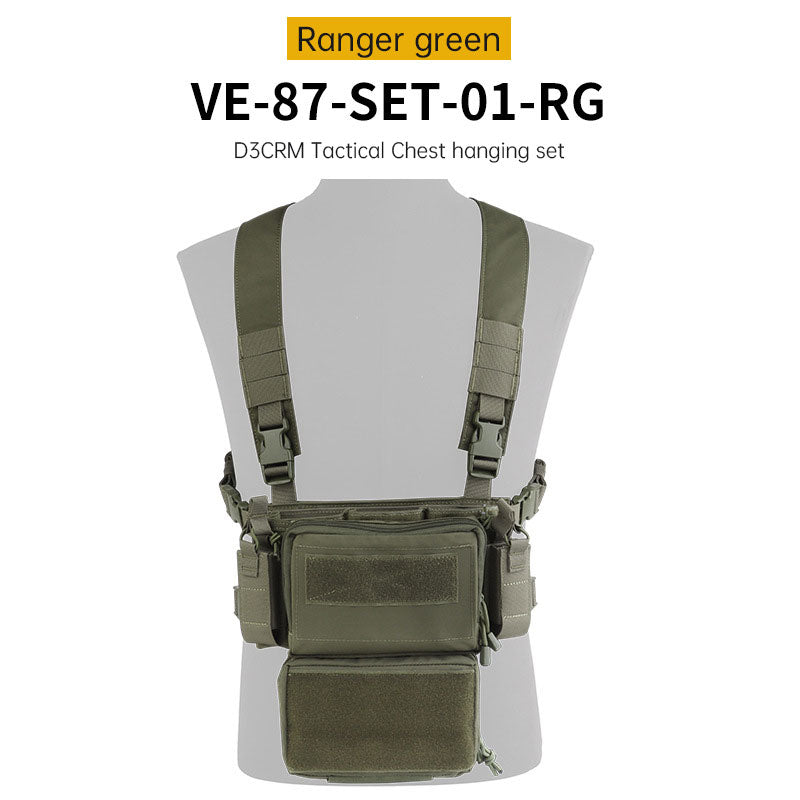Multifunctional Scalable Tactical Protection Multi-size Storage Bag D3CRM Tactical Chest Mount Set