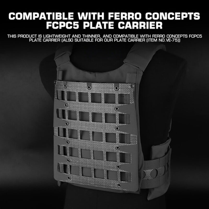 Tactical Vest - Molle Zipper Back Panel, for Paintball, Airsoft, Outdoor Hunting. Plate Carrier Expansion Equipment.