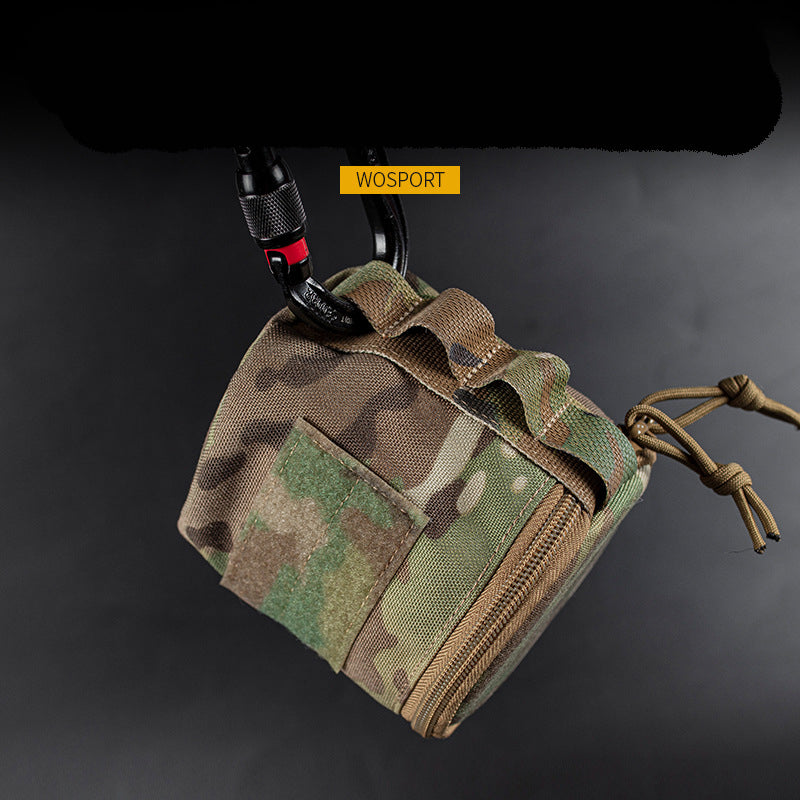 Military Fan Camouflage Roll Paper Outdoor Camping Storage Bag Molle Mounted Ribbon Paper Suction Paper Towel Cover