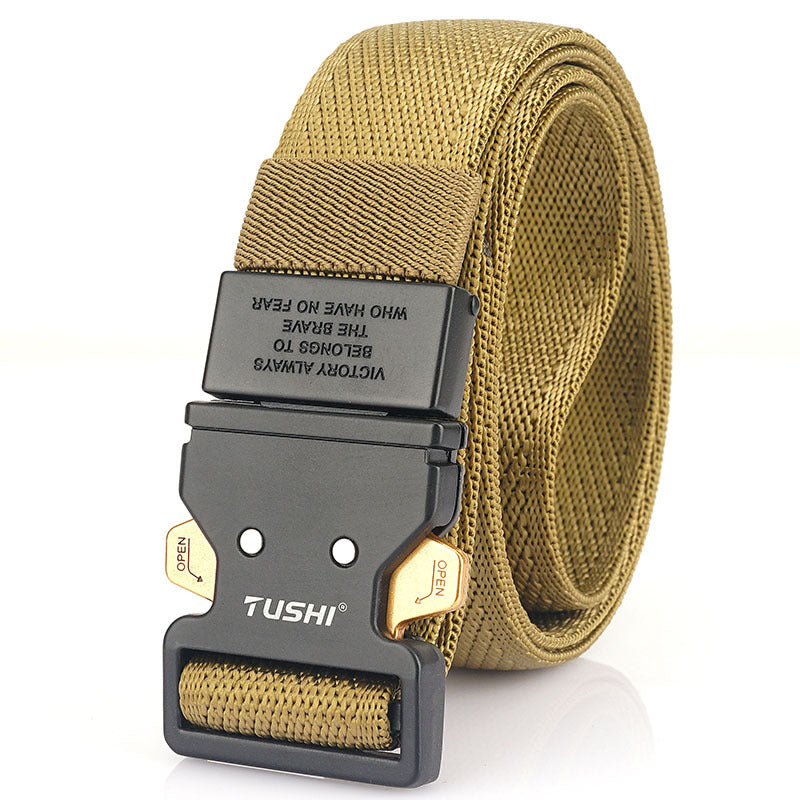 3.5 Elastic Men's Panty Belt Commuter Training Quick Release Tactical Buckle Belt Belt