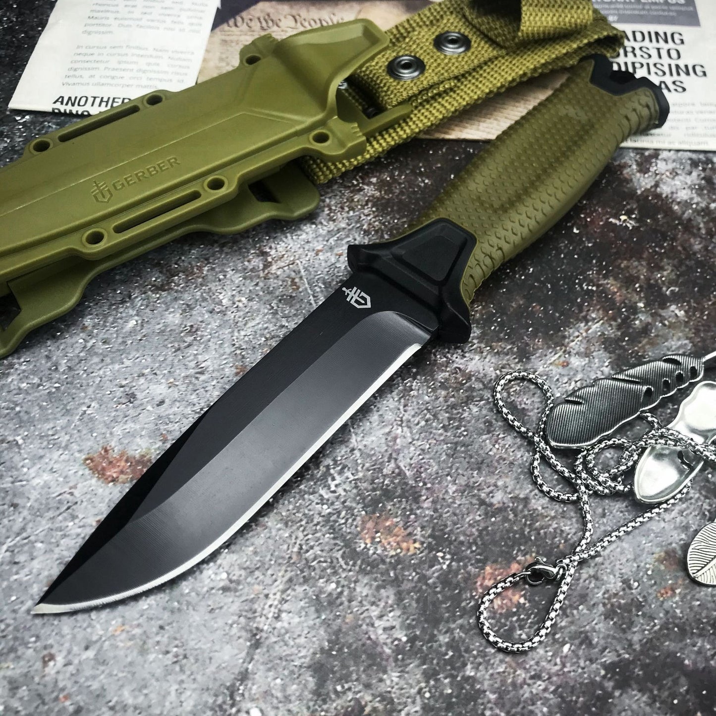 Gerber Infantry Outdoor Tactical Wilderness Survival Straight Knife Collection Of Self-Defense Carry Knives Outdoor Pocket Knife