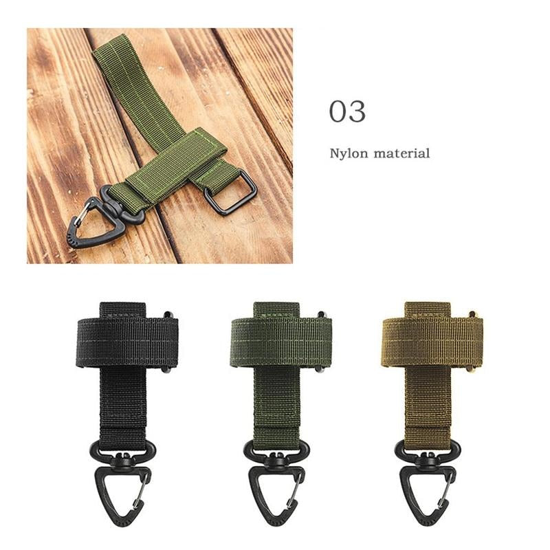 Multi-purpose Glove Hook Military Fan Outdoor Tactical Buckle Adjust Camping Glove Hanging Buckle