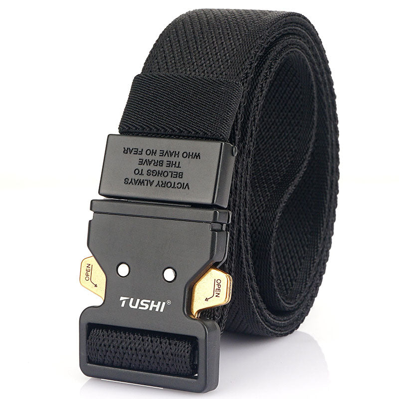3.5 Elastic Men's Panty Belt Commuter Training Quick Release Tactical Buckle Belt Belt