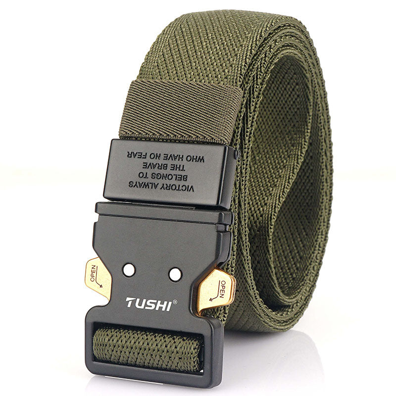 3.5 Elastic Men's Panty Belt Commuter Training Quick Release Tactical Buckle Belt Belt