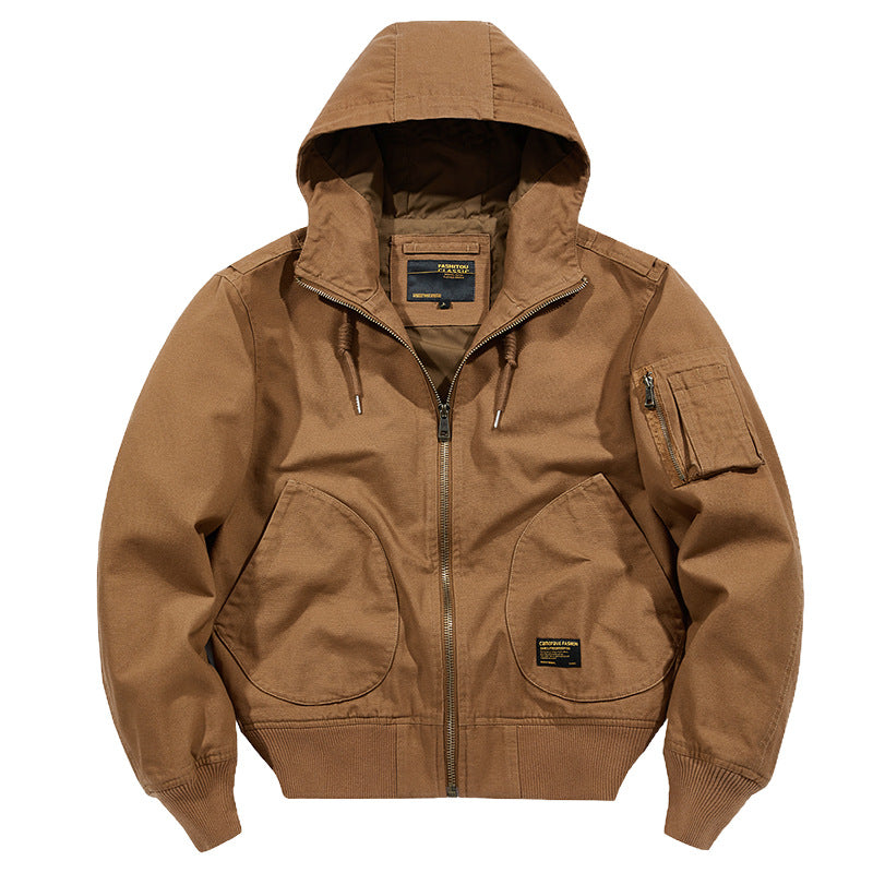 New Air Force jacket, flight jacket, pure cotton washed casual plus size military uniform, flight suit, motorcycle jacket, men's jacket