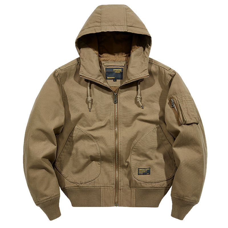 New Air Force jacket, flight jacket, pure cotton washed casual plus size military uniform, flight suit, motorcycle jacket, men's jacket
