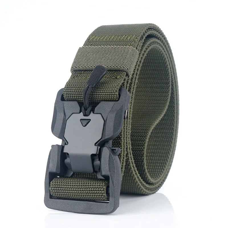 Official Genuine Tactical Belt Quick Release Magnetic Buckle Military Belt Soft Real Nylon Sports Accessories