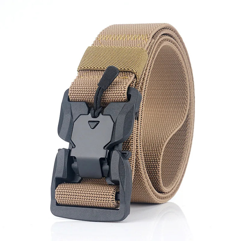 Official Genuine Tactical Belt Quick Release Magnetic Buckle Military Belt Soft Real Nylon Sports Accessories