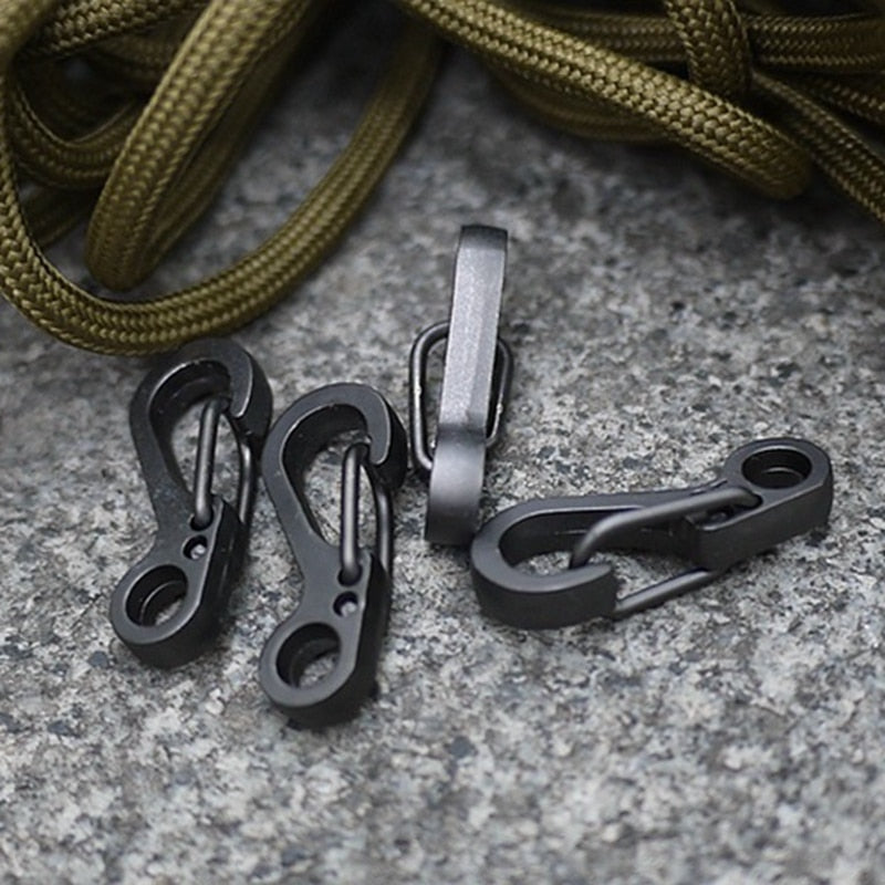 10 Pcs Equipment Survival EDC Paracord Carabiner Snap Mini SF Spring Clip Camping Hiking Hook Backpack Tactical Buckle Clip