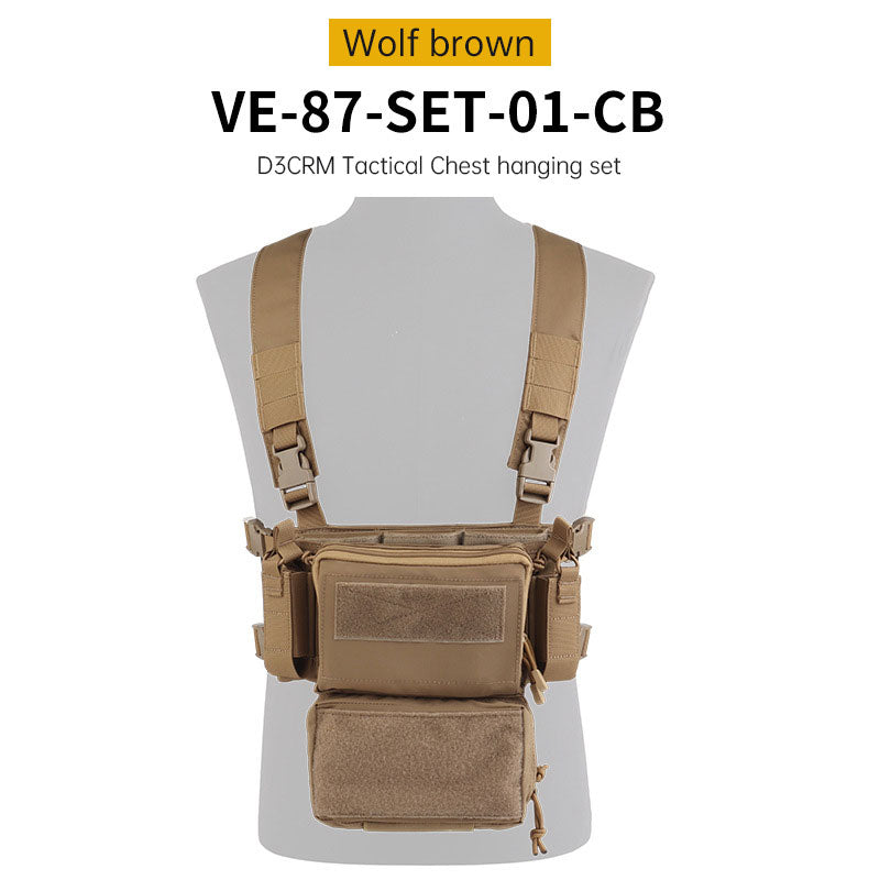 Multifunctional Scalable Tactical Protection Multi-size Storage Bag D3CRM Tactical Chest Mount Set
