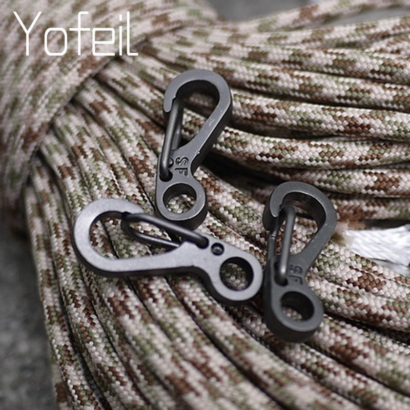 10 Pcs Equipment Survival EDC Paracord Carabiner Snap Mini SF Spring Clip Camping Hiking Hook Backpack Tactical Buckle Clip