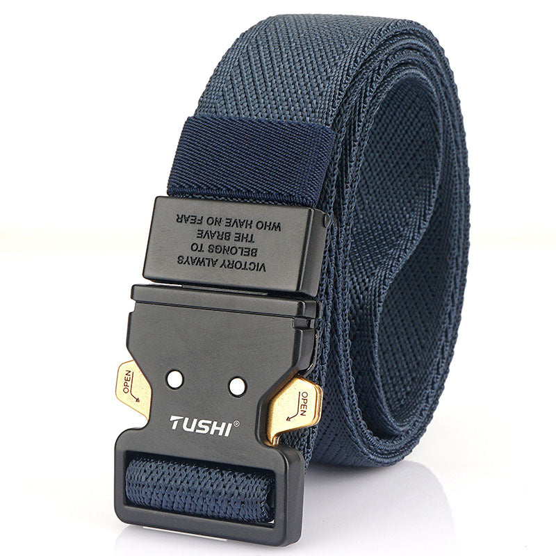 3.5 Elastic Men's Panty Belt Commuter Training Quick Release Tactical Buckle Belt Belt