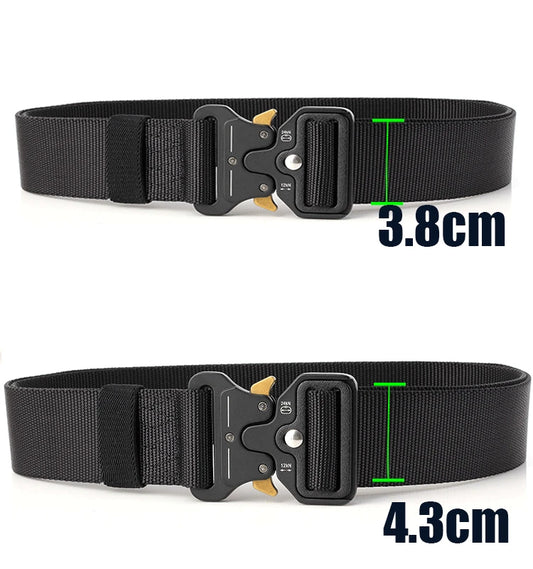 Tactical Belt Nylon Military Army belt Outdoor Metal Buckle Police Heavy Duty Training Hunting Belt 125CM 3.8cm Wide